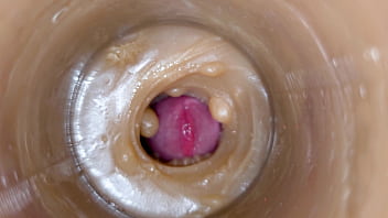 Huge ejaculatory dose of sperm in pussy toy asmr