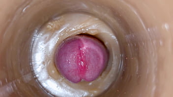 Huge ejaculatory dose of sperm in pussy toy asmr