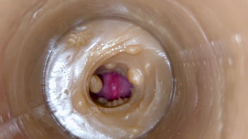 Huge ejaculatory dose of sperm in pussy toy asmr