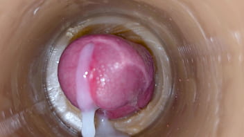 Huge ejaculatory dose of sperm in pussy toy asmr