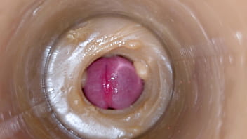 Huge ejaculatory dose of sperm in pussy toy asmr