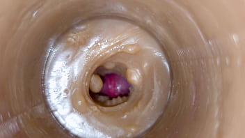 Huge ejaculatory dose of sperm in pussy toy asmr