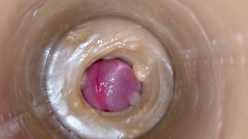 Huge ejaculatory dose of sperm in pussy toy asmr