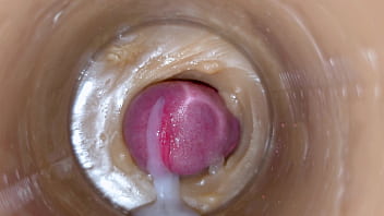 Huge ejaculatory dose of sperm in pussy toy asmr
