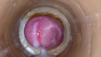 Huge ejaculatory dose of sperm in pussy toy asmr
