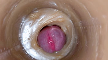 Huge ejaculatory dose of sperm in pussy toy asmr