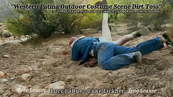 Western patina outdoor costume scene dirt toss