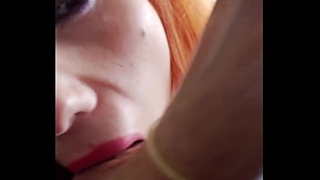 The redheaded cockslut karla rose in stockings knows her place—on her knees tongue glued to my balls until i’m done with her