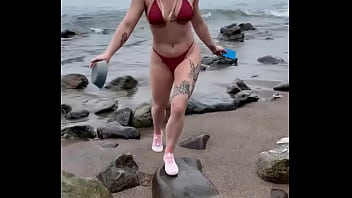 Just finished doing dishes while camping at the beach