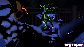 Vrchat blowjob in a hot tub