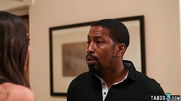 Hot latin slut visits a her lovers stepson t get his big black cock