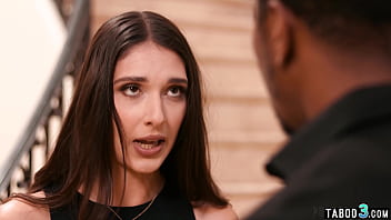 Hot latin slut visits a her lovers stepson t get his big black cock