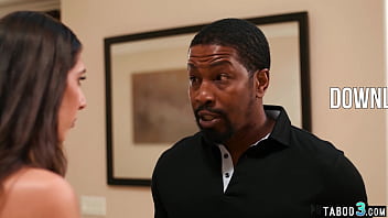 Hot latin slut visits a her lovers stepson t get his big black cock