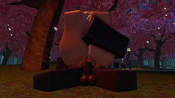 Petite roblox blonde fucked in public park