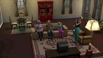 The sims family happy