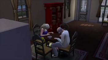 The sims family happy