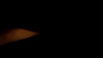 Big glass dildo in her pussy