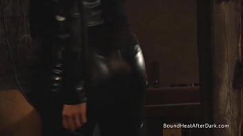 Sexy busty lesbian slave moaning from pleasure and punishment with mistress