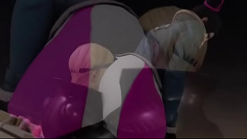 Street fighter juri pushes falke's face into her ass