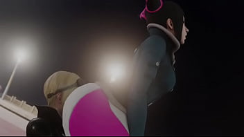 Street fighter juri pushes falke's face into her ass