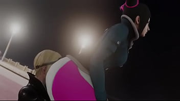 Street fighter juri pushes falke's face into her ass