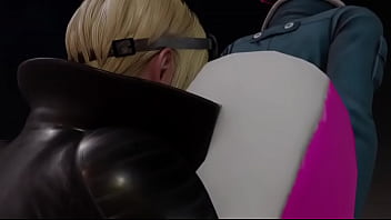 Street fighter juri pushes falke's face into her ass