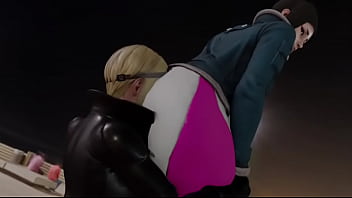 Street fighter juri pushes falke's face into her ass