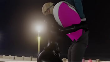 Street fighter juri pushes falke's face into her ass