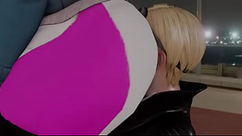 Street fighter juri pushes falke's face into her ass