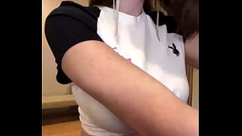 Step sister with big tits shows her pussy