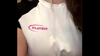 Step sister with big tits shows her pussy