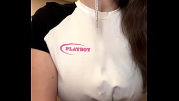 Step sister with big tits shows her pussy