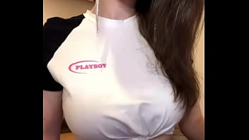 Step sister with big tits shows her pussy