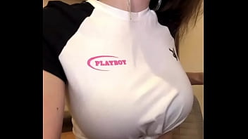 Step sister with big tits shows her pussy