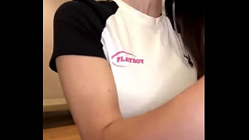 Step sister with big tits shows her pussy