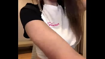 Step sister with big tits shows her pussy