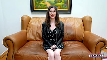 Skinny nerdy brunette hazel o'connor rings her bell and sucks a juicy cock