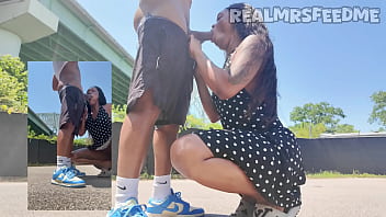 Sucking raw dick by the bridge