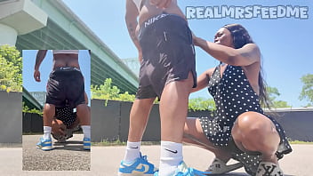 Sucking raw dick by the bridge