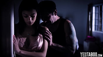 Big tits latina teen stepdaughter lets desperate stepdad rail her