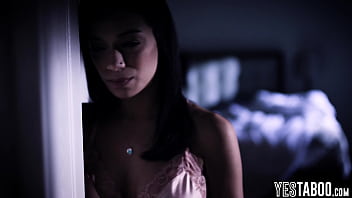 Big tits latina teen stepdaughter lets desperate stepdad rail her