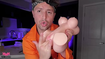 Sneaky inmate fucks sex toy