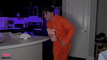 Sneaky inmate fucks sex toy