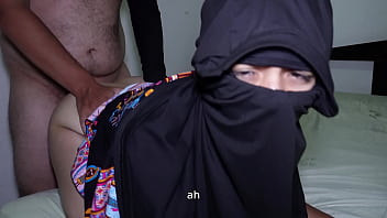 Young indian muslim woman in hijab has sex with stepbrother her pussy is wet and tight