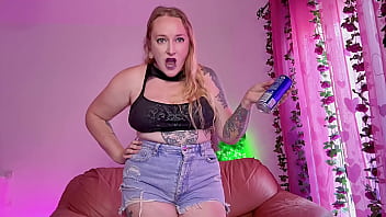 Busty step sis begs for cum on her massive boobs