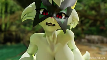 Follando una meowscarada salvaje en el campo