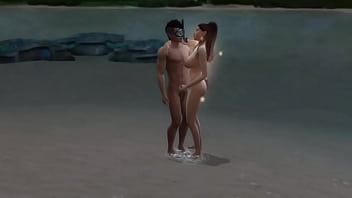 Поебалась с водолазом на песчаном пляже