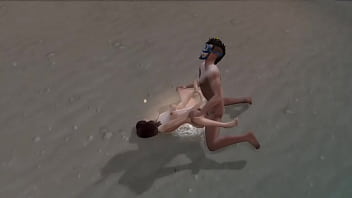 Поебалась с водолазом на песчаном пляже