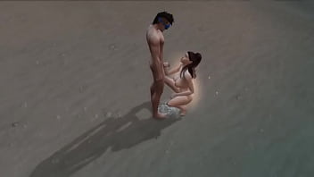 Поебалась с водолазом на песчаном пляже