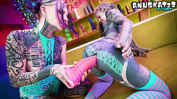 Alt girls getting wild with intense toys and having fun with their asses